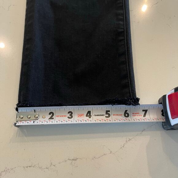 Edwin‎ Bree Slim Skinny Jeans In Black With Raw Hem Size 30 - Picture 12 of 12